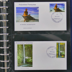 Collection enveloppes FDC Polynésie Française 1987-1992 en 2 albums.