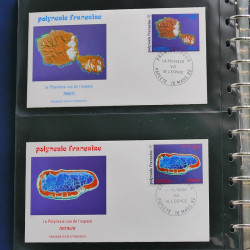 Collection enveloppes FDC Polynésie Française 1987-1992 en 2 albums.