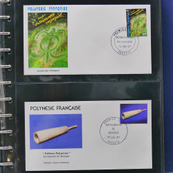 Collection enveloppes FDC Polynésie Française 1987-1992 en 2 albums.