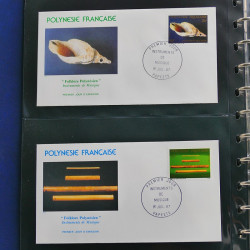 Collection enveloppes FDC Polynésie Française 1987-1992 en 2 albums.