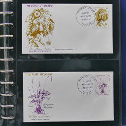 Collection enveloppes FDC Polynésie Française 1987-1992 en 2 albums.
