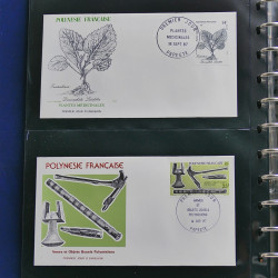 Collection enveloppes FDC Polynésie Française 1987-1992 en 2 albums.