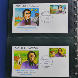 Collection enveloppes FDC Polynésie Française 1987-1992 en 2 albums.