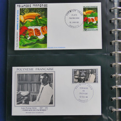 Collection enveloppes FDC Polynésie Française 1987-1992 en 2 albums.
