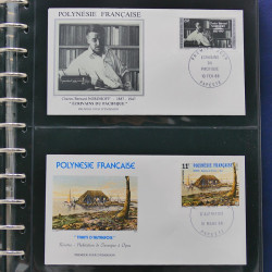 Collection enveloppes FDC Polynésie Française 1987-1992 en 2 albums.