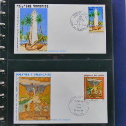Collection enveloppes FDC Polynésie Française 1987-1992 en 2 albums.