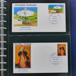 Collection enveloppes FDC Polynésie Française 1987-1992 en 2 albums.