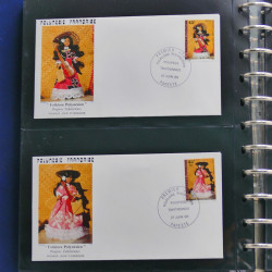 Collection enveloppes FDC Polynésie Française 1987-1992 en 2 albums.