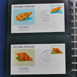 Collection enveloppes FDC Polynésie Française 1987-1992 en 2 albums.