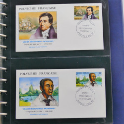 Collection enveloppes FDC Polynésie Française 1987-1992 en 2 albums.