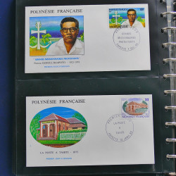 Collection enveloppes FDC Polynésie Française 1987-1992 en 2 albums.