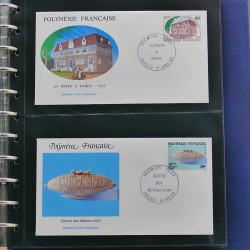 Collection enveloppes FDC Polynésie Française 1987-1992 en 2 albums.