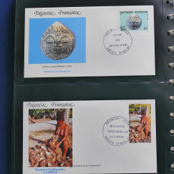 Collection enveloppes FDC Polynésie Française 1987-1992 en 2 albums.