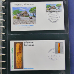 Collection enveloppes FDC Polynésie Française 1987-1992 en 2 albums.