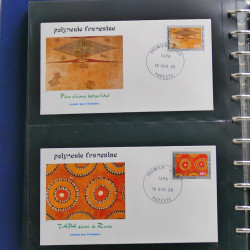 Collection enveloppes FDC Polynésie Française 1987-1992 en 2 albums.