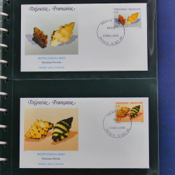 Collection enveloppes FDC Polynésie Française 1987-1992 en 2 albums.