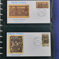 Collection enveloppes FDC Polynésie Française 1987-1992 en 2 albums.