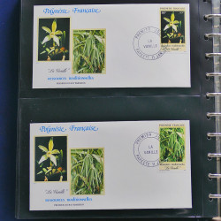 Collection enveloppes FDC Polynésie Française 1987-1992 en 2 albums.