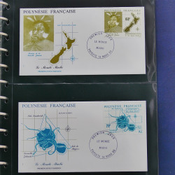 Collection enveloppes FDC Polynésie Française 1987-1992 en 2 albums.