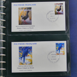 Collection enveloppes FDC Polynésie Française 1987-1992 en 2 albums.