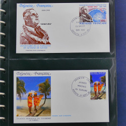 Collection enveloppes FDC Polynésie Française 1987-1992 en 2 albums.