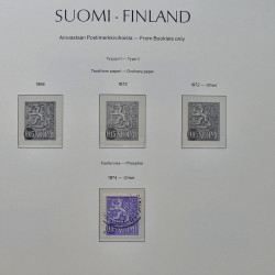 Collection timbres de Finlande 1889-2008 oblitérés en 2 albums Leuchtturm.