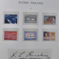 Collection timbres de Finlande 1889-2008 oblitérés en 2 albums Leuchtturm.