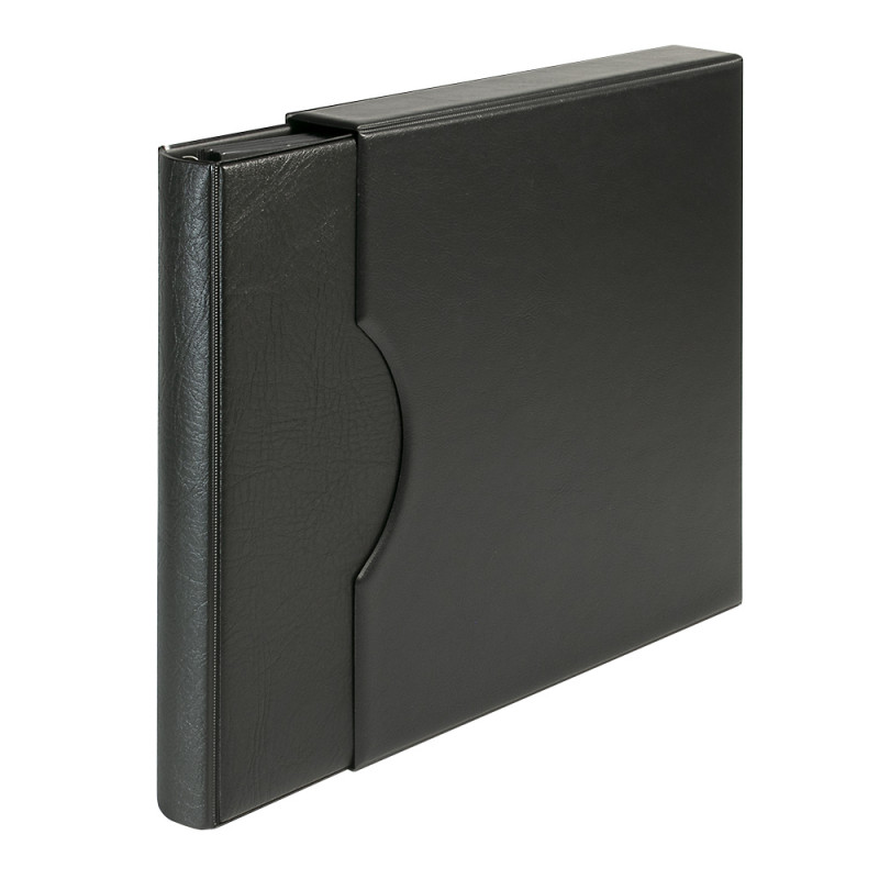 Album universel à 4 anneaux SRS Lindner avec étui de protection.