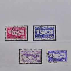 Collection timbres de France fins de catalogue oblitérés en album Lindner.