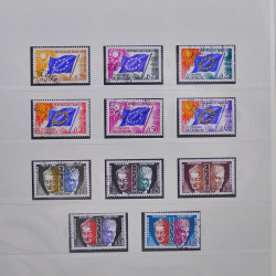 Collection timbres de France fins de catalogue oblitérés en album Lindner.