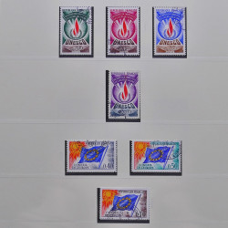 Collection timbres de France fins de catalogue oblitérés en album Lindner.