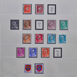 Collection timbres de France fins de catalogue oblitérés en album Lindner.