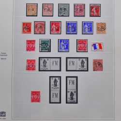 Collection timbres de France fins de catalogue oblitérés en album Lindner.