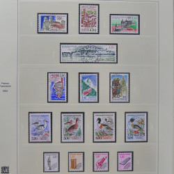 Collection timbres de France 1993-1998 oblitérés en album Safe.