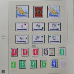 Collection timbres de France 1993-1998 oblitérés en album Safe.