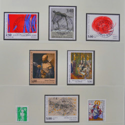Collection timbres de France 1993-1998 oblitérés en album Safe.