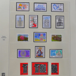 Collection timbres de France 1993-1998 oblitérés en album Safe.