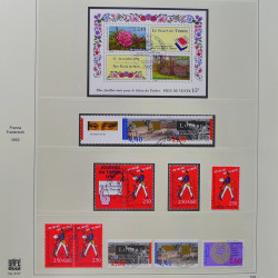 Collection timbres de France 1993-1998 oblitérés en album Safe.