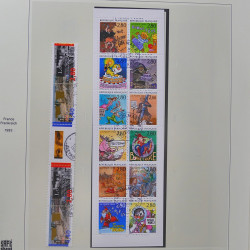 Collection timbres de France 1993-1998 oblitérés en album Safe.