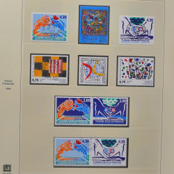 Collection timbres de France 1993-1998 oblitérés en album Safe.
