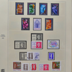 Collection timbres de France 1993-1998 oblitérés en album Safe.