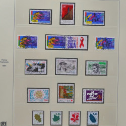 Collection timbres de France 1993-1998 oblitérés en album Safe.