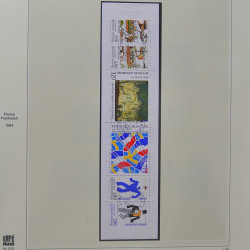 Collection timbres de France 1993-1998 oblitérés en album Safe.