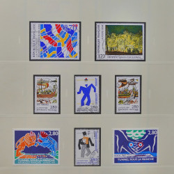 Collection timbres de France 1993-1998 oblitérés en album Safe.