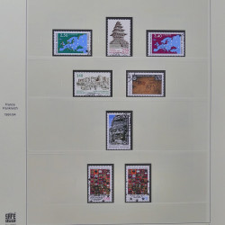 Collection timbres de France 1993-1998 oblitérés en album Safe.
