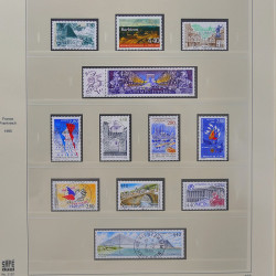 Collection timbres de France 1993-1998 oblitérés en album Safe.