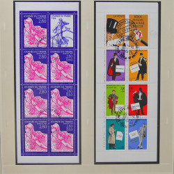 Collection timbres de France 1993-1998 oblitérés en album Safe.