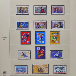 Collection timbres de France 1993-1998 oblitérés en album Safe.