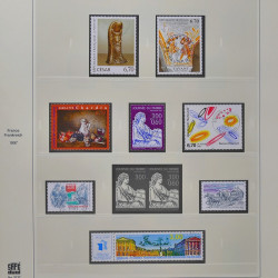 Collection timbres de France 1993-1998 oblitérés en album Safe.