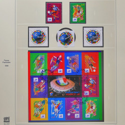 Collection timbres de France 1993-1998 oblitérés en album Safe.
